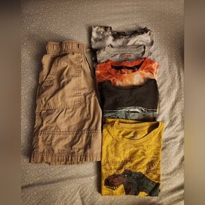 Kids T-Shirts with Cargo Shorts Bundle, S/M